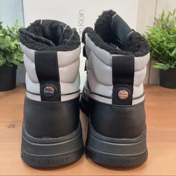 Calvin Klein Cillian Smooth Calf Reflective Boots Size 11.5 - Picture 7 of 9